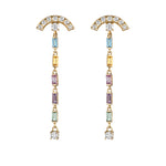 Rainbow drop earrings