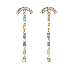 Rainbow drop earrings