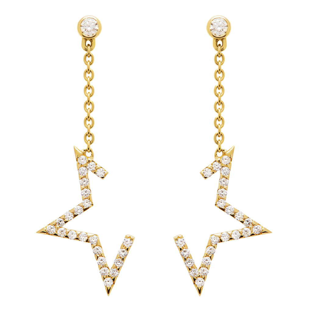 Deconstructed Star Drop Earring